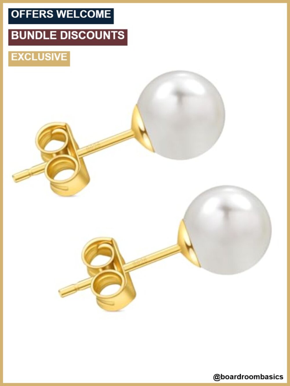 Freshwater Pearl Stud Earrings 925 Sterling Silver 7mm for Women